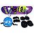 Skate Iniciante Radical Zombie + Kit Proteção C/ Capacete Azul - Bel - Imagem 1