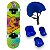 Skate Semi Profissional Gato + Kit Proteção Azul - Bel - Imagem 1