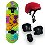 Skate Radical Iniciante Gato + Kit Proteção Vermelho - Bel - Imagem 1