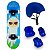 Skate Semi Profissional Lhama + Kit Proteção Azul - Bel - Imagem 1