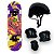 Skate Radical Iniciante Dinossauro + Kit Proteção Preto - Bel - Imagem 1