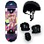 Skate Radical Iniciante Astronauta + Kit Proteção Preto - Bel - Imagem 1