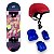 Skate Semi Profissional Astronauta + Kit Proteção Vermelho - Bel - Imagem 1