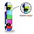 Skate Semi Profissional Colorido + Kit Proteção Rosa - Bel - Imagem 6