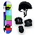 Skate Semi Profissional Colorido + Kit Proteção Preto - Bel - Imagem 1