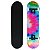 Skate Semi Profissional Colorido Rosa Verde Azul + Kit Proteção Preto - Bel - Imagem 9