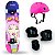 Skate Semi Profissional Boneca + Kit Proteção Rosa - Bel - Imagem 1