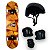 Skate Semi Profissional Nachos Laranja + Kit Proteção Preto - Bel - Imagem 1