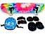 Skate Semi Profissional Colorido + Kit Proteção Azul - Bel - Imagem 1