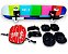 Skate Semi Profissional Colorido Rosa Verde Azul + Kit Proteção Vermelho - Bel - Imagem 1