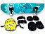 Skate Semi Profissional Ninja Azul + Kit Proteção Amarelo - Bel - Imagem 1