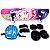Skate Semi Profissional Boneca Rosa + Kit Proteção Azul - Bel - Imagem 1