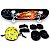 Skate Iniciante Radical Fogo + Kit Proteção C/ Capacete Amarelo - Bel - Imagem 1