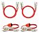 Kit 2X Cabo Rca Prata 1M + 2X Cabo Rca Prata 2M E 1F 40Cm - Stetsom - Imagem 1