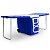 Caixa Térmica 3 Em 1 Mesa E Cadeira Azul E Branco - Importway - Imagem 8