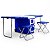Caixa Térmica 3 Em 1 Mesa E Cadeira Azul E Branco - Importway - Imagem 1
