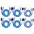 Kit 6X Cabo Rca Azul E Prata Para Som Automotivo - Tech One - Imagem 1
