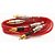 Kit 6X Cabo Rca Vermelho Prime Para Som Automotivo 1M - Tech One - Imagem 3