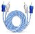 Kit 4X Cabo Rca 1 Metro Dupla Blindagem Injetado Azul 4Mm - Tech One - Imagem 5