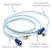 Kit 4X Cabo Rca 1 Metro Dupla Blindagem Injetado Azul 4Mm - Tech One - Imagem 6