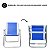 Kit 2x Cadeiras de Praia Alta Alumínio Sannet Azul - Mor - Imagem 2