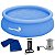 Kit Piscina Borda Inflável + Bomba De Ar + Lona 2X2 + Filtro De Piscina 1249L/H 110V - Importway - Imagem 1