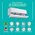 Defletor Para Ar Condicionado Nacional 60X110Cm Em Nylon Branco Diversos Modelos Ar Condicionado Split Universal Com Regulagem - Casa Attract - Imagem 5