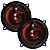 Par Alto Falantes Automotivos Triaxial 5 Polegadas 120W Rms 4 Ohms Bobina Simples Vermelho E Preto Edição Especial - Bomber - Imagem 1