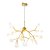 Lustre Pendente Em Led Moderno Folhas Dourado Bivolt 135W Branco Quente Altura Ajustável - Lustre Led - Imagem 1
