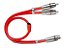 Cabo Coaxial Y RCA Tripla Blindagem 2 Machos 1 Fêmea 4mm 45cm Revestimento em PVC Flexível Vermelho - Stetsom - Imagem 2