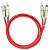 Cabo RCA Stetsom Blindado 1 Metro 4mm Duplo Vermelho Plug Prata - Stetsom - Imagem 1