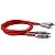 Cabo RCA Stetsom Blindado 1 Metro 4mm Duplo Vermelho Plug Prata - Stetsom - Imagem 3