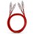 Cabo RCA Stetsom Blindado 1 Metro 4mm Duplo Vermelho Plug Prata - Stetsom - Imagem 4