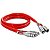 Cabo RCA Stetsom Blindado 1 Metro 4mm Duplo Vermelho Plug Prata - Stetsom - Imagem 2