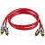 Cabo RCA Stetsom Blindado 1 Metro 4mm Duplo Vermelho Plug Prata - Stetsom - Imagem 7