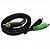 Cabo Rca Simples Flexível 4Mm 1 Metro Com 4 Conectores Machos Preto Borracha Som Automotivo - Tech One - Imagem 1