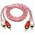 Cabo Coaxial Rca Série Bronze 1 Metro Vermelho E Branco Banhado A Ouro - Stetsom - Imagem 2