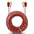 Cabo Rca Duplo 5 Metros Silicone Cristal Vermelho Trançado Banhado À Ouro - Stetsom - Imagem 1