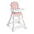 Cadeira De Refeição Alta Para Bebê Portátil Premium Branco E Rosa 5070Bcr - Galzerano - Imagem 3