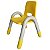 Cadeira Plastico 38 X 41 X 56Cm Amarelo Bw086Am - Imagem 1