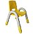 Cadeira Plastico 38 X 41 X 56Cm Amarelo Bw086Am - Imagem 2