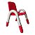 Cadeira Plastico 38 X 41 X 56Cm Vermelho Bw086Vm - Imagem 2