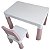 Conjunto Mesa 77 X 50 X 54Cm E 1 Cadeira 28 X 28 X 55Cm Rosa Bw089Rs - Imagem 2