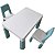 Conjunto Mesa 77 X 50 X 54Cm E 2 Cadeiras 28 X 28 X 55Cm Azul Bw090Az - Imagem 1
