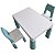 Conjunto Mesa 77 X 50 X 54Cm E 2 Cadeiras 28 X 28 X 55Cm Azul Bw090Az - Imagem 3