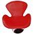 Et9106-1V - Poltrona Tulipa Giratoria Vermelho - Imagem 2