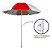 Guarda-Sol Nylon C/ Silver Coating - 1,80 M - Bco/Verm - Imagem 2