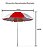 Guarda-Sol Nylon C/ Silver Coating - 1,80 M - Bco/Verm - Imagem 7
