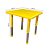 Mesa Infantil Plastico Altura Ajustavel 60 X 60 X 56Cm Amarelo Bw087Am - Imagem 2