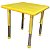 Mesa Infantil Plastico Altura Ajustavel 60 X 60 X 56Cm Amarelo Bw087Am - Imagem 1